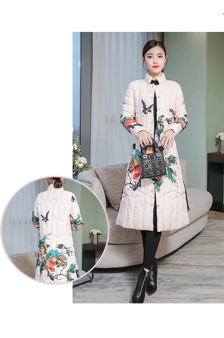 Coton Haute Grande 676 D'hiver Impression Pour Fit Manteau Vêtements 2019 De Taille Chaud Color Veste Femmes Femme Dames Photo Qualité RYSqwxA