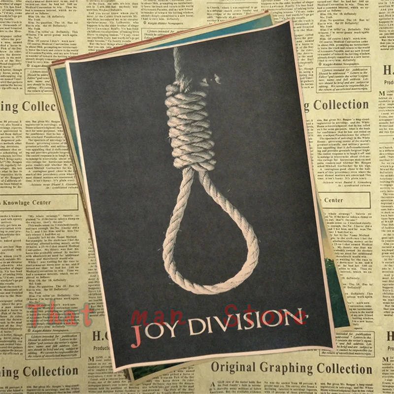 ВИНТАЖНЫЙ ПЛАКАТ Joy Division happy split крафт ретро рок старый постер пост Панк Группа живопись Ретро плакат 42*30 см