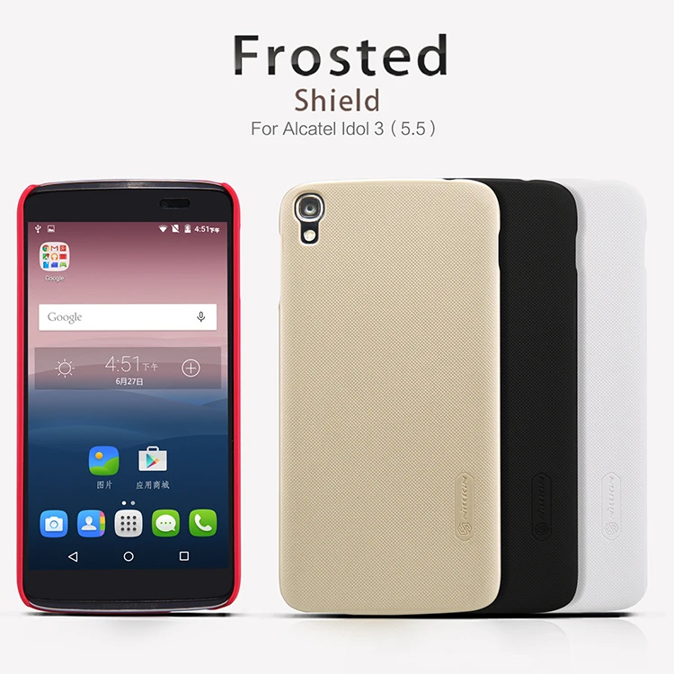 Free Shipping Nillkin Alcatel one touch idol 3 5 5 inch hard plastic back cover frosted