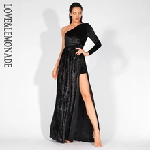 Love& Lemonade сексуальный бархатный комбинезон без бретелек LM81441BLACK