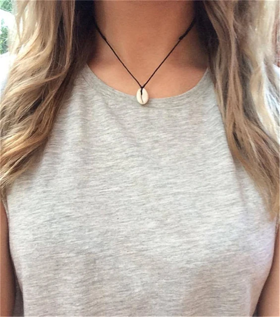 Us 2699 10pcslot Hemp Shell Neckalce With Cowrie Shells Necklace Sea Gypsy Beach Jewelry In Chain Necklaces From Jewelry Accessories On