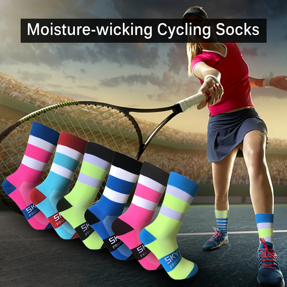 Мужские и женские носки для велоспорта высококачественные спортивные дышащие велосипедные носки для бега в тренажерном зале спортивные носки для спорта на открытом воздухе