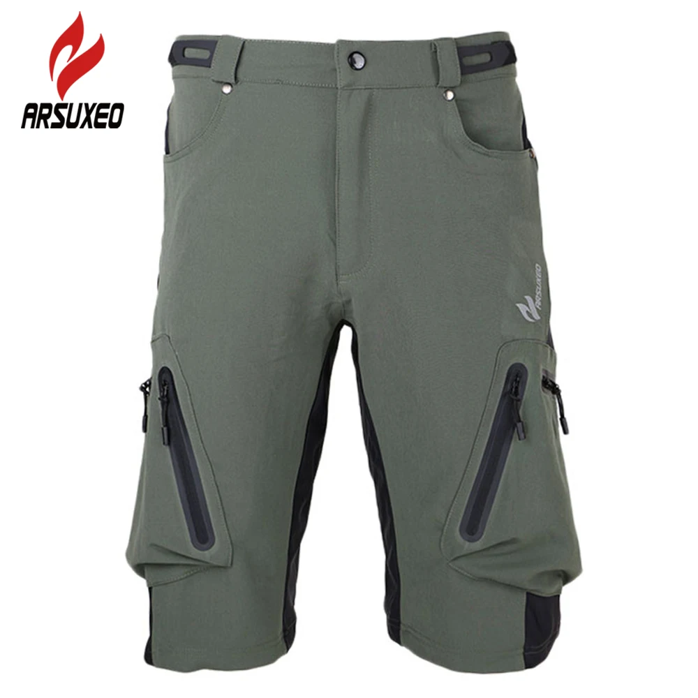 

ARSUXEO Men's Downhill MTB BMX Shorts Breathable Quick Dry Clothing Mountain Bike Bicycle Shorts Outdoor Sports Cycling Shorts