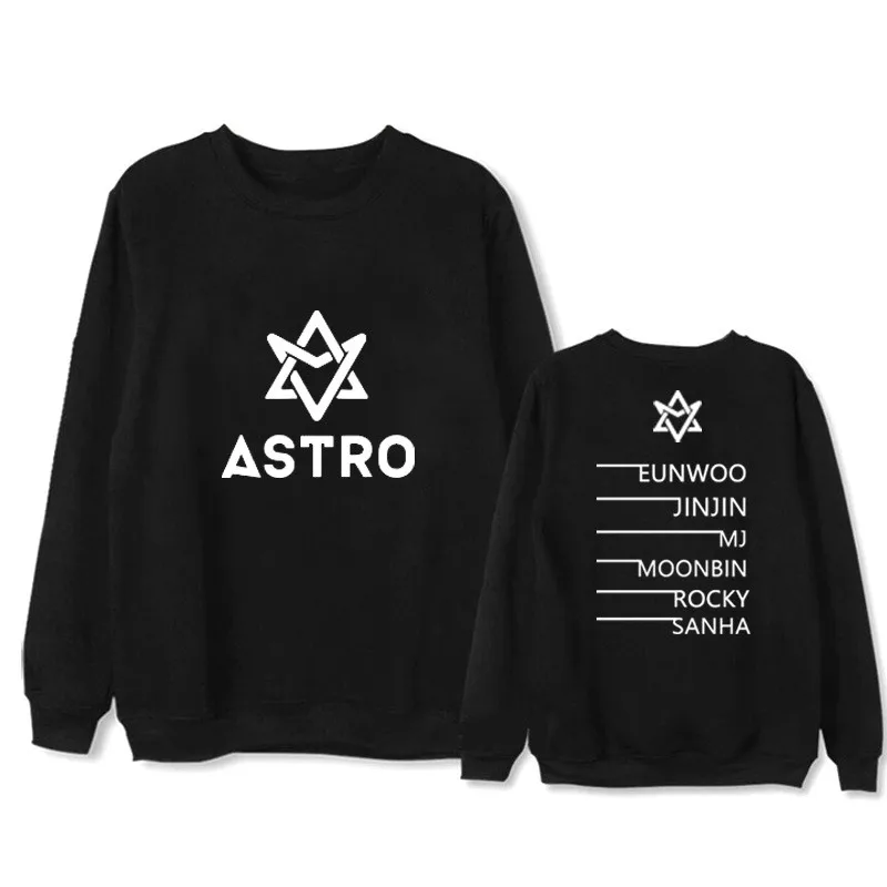 Худи в стиле K-POP ASTRO JINJIN с альбомным принтом повседневные свободные толстовки