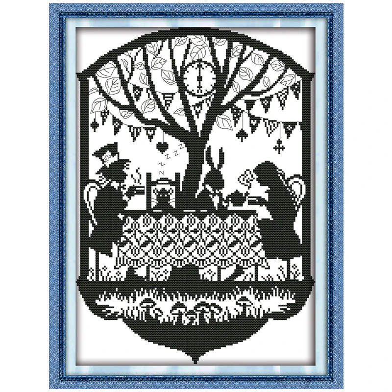 

Drink Coffee Patterns Counted Cross Stitch 11CT 14CT Cross Stitch Set Wholesale Figure Cross-stitch Kit Embroidery Needlework