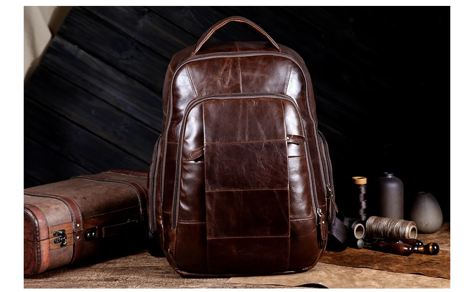 Cobbler Legend бренд Ретро стиль back pack очаровательная натуральная кожа Подростковая мужская сумка для ноутбука рюкзаки для мужчин