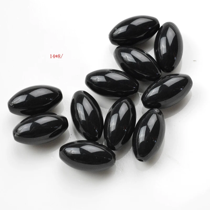 

FLTMRH 10pcs 14*8mm Rice Shape White Imitation Pearls Beads Crafts Decoration for DIY Bracelets Necklace