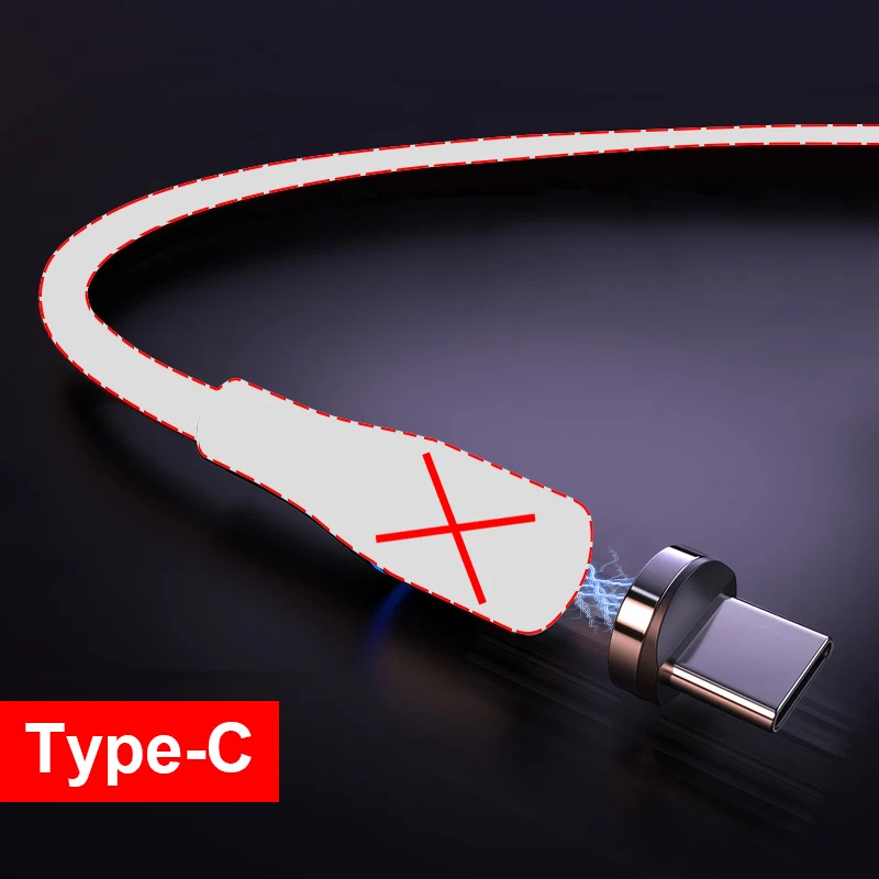 Romichw 3A Magetic кабель для быстрой зарядки Micro usb type C кабель Oneplus 6t для Redmi Note 7 K20 Pro кабель зарядное устройство для iPhone X XR - Цвет: Only Type C Plug