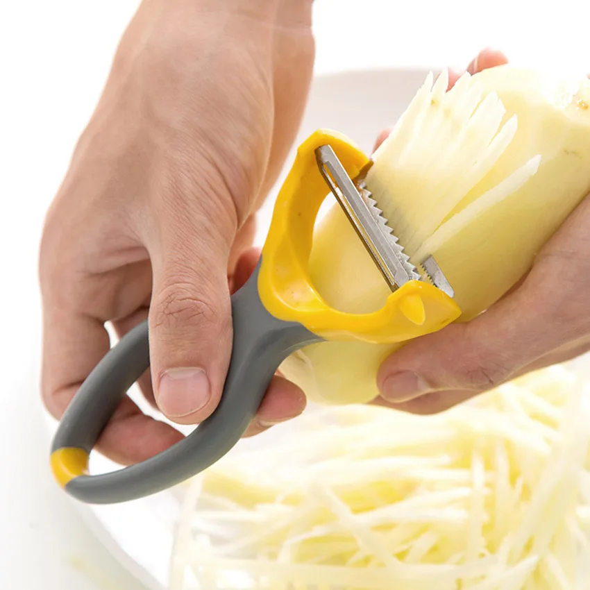 

Handy Stainless Steel Paring Tool Rotating Double Peeling Head Potato Apple Carrot Quick Peeling Tool Fruit And Vegetable Paring