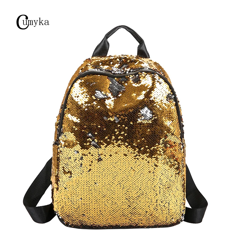CUMYKA рюкзак с пайетками Для женщин 2019 новый хип-хоп рюкзак моды большой Ёмкость дорожная сумка школьные рюкзаки молнии Glint
