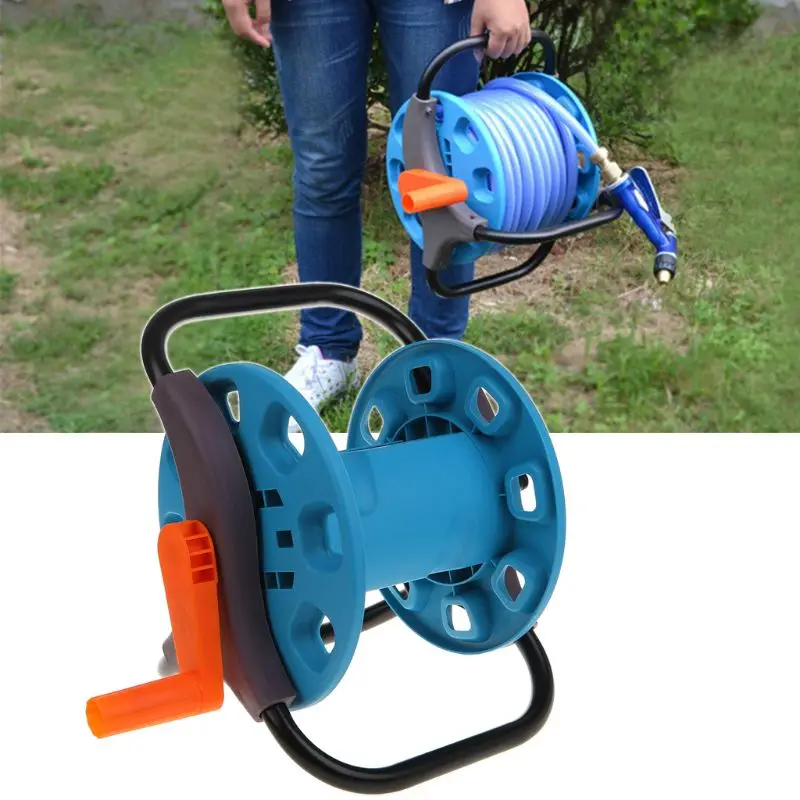 Portable Garden 25M Water Hose Reel Cart Storage Rack Holder Winding  Waterpipe Bracket Shaking Tools - AliExpress