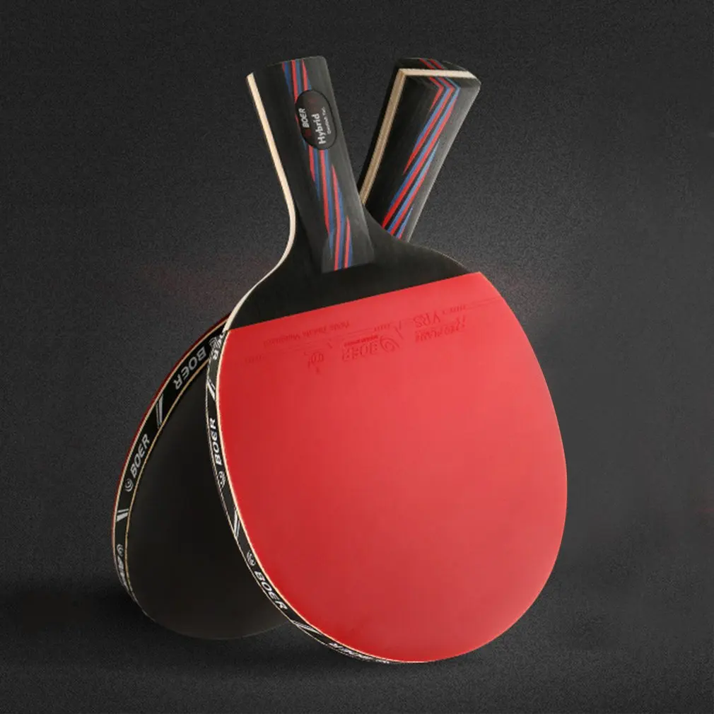 Table Tennis Bat With Double Face Sport Racket Rubber Original Carbon Fiber Ping Pong Bat for