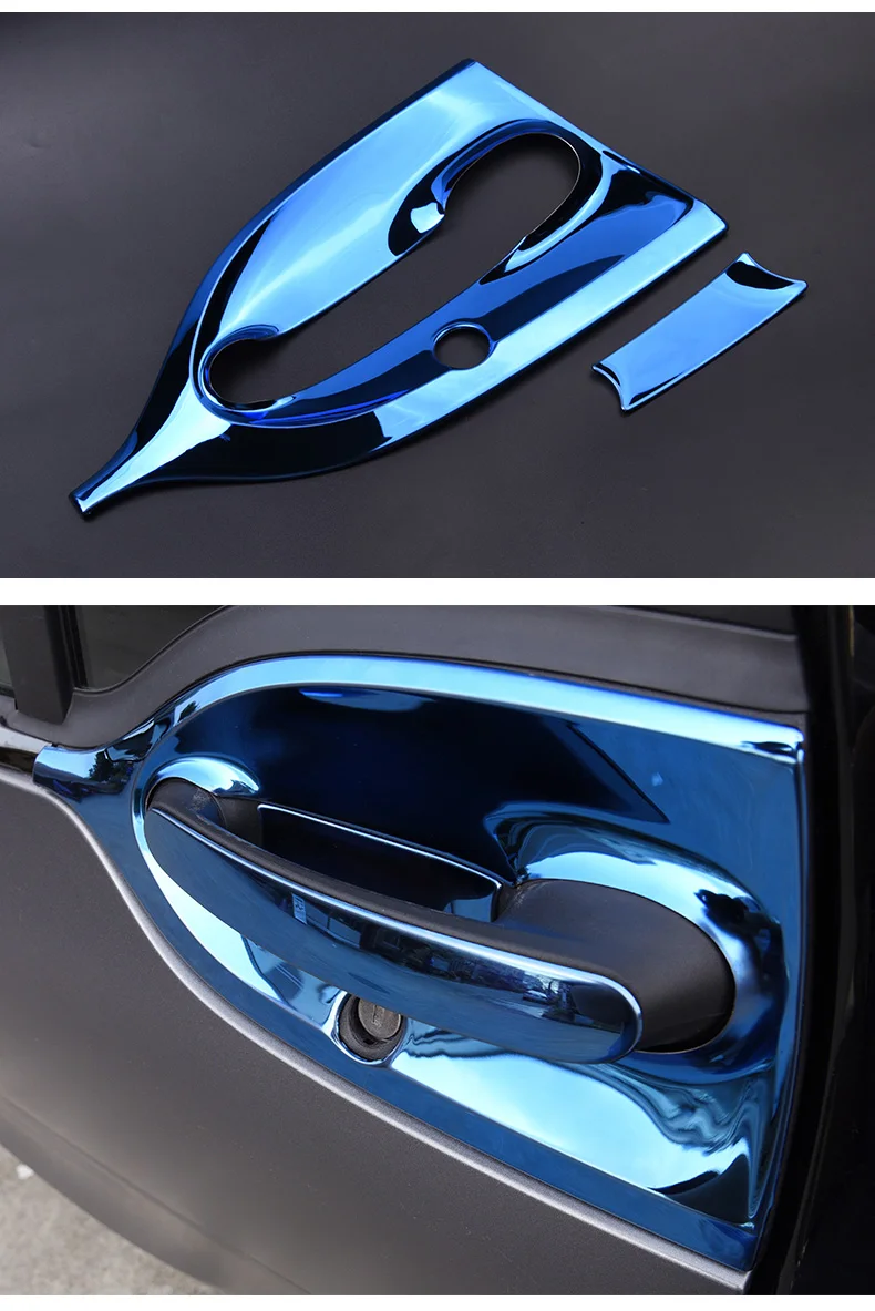 Для Smart Fortwo декоративные дверные ручки наружная дверная чаша декоративная полоса наклейка из нержавеющей стали 3D аксессуары для стайлинга автомобилей