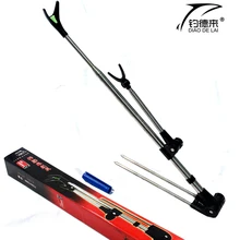 Высокое качество, 1,9 м, 2,1 м, телескопическая удочка из нержавеющей стали, держатель для удочки, подставка, кронштейн, регулируемый рыболовный инструмент