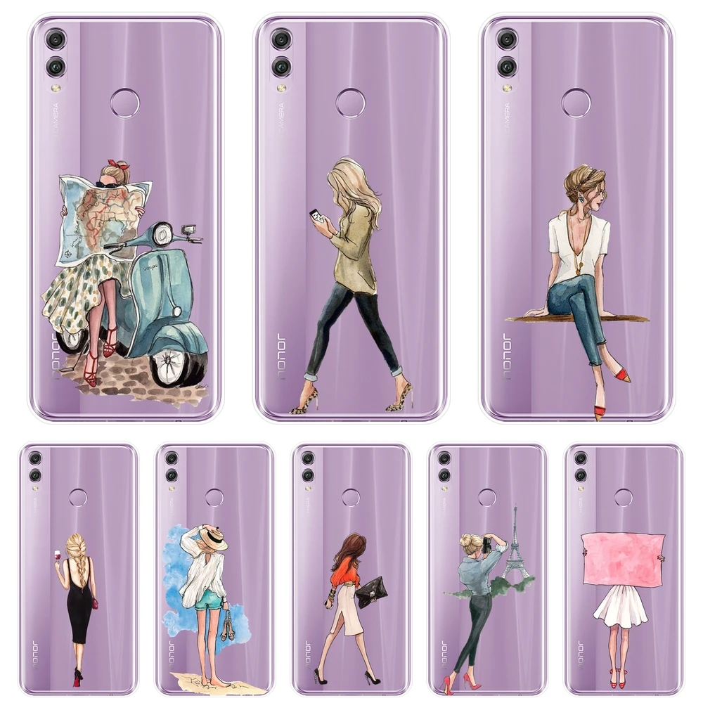 

Black Girl Phone Case For Huawei Honor 7 8 9 10 Lite Silicone Soft Back Cover For Huawei Honor 10 9 8 8X MAX 7 7S 7X 7A 7C Pro
