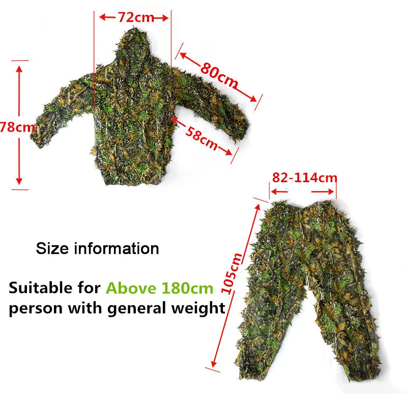 pçs ghillie terno + boné selva camuflagem