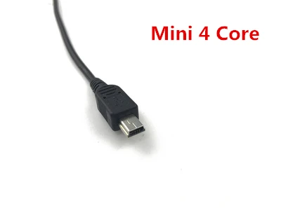 2 шт Micro Mini USB Мужской Разъем Кабель питания 5Pin Черный зарядный разъем передачи данных с 1 метровым проводом - Цвет: Mini 4 core