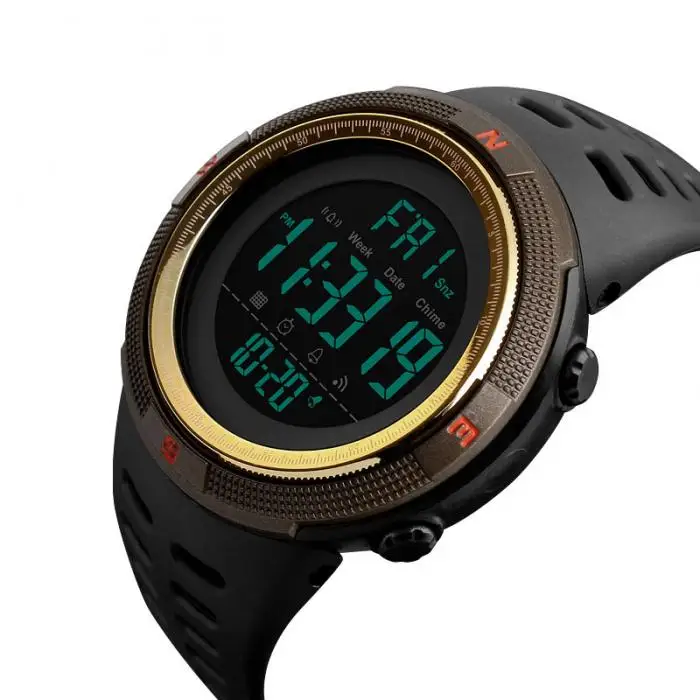 Новый Для мужчин цифровые спортивные часы Водонепроницаемый военные Секундомер Обратного Отсчета Авто Дата Сигнализация TT @ 88