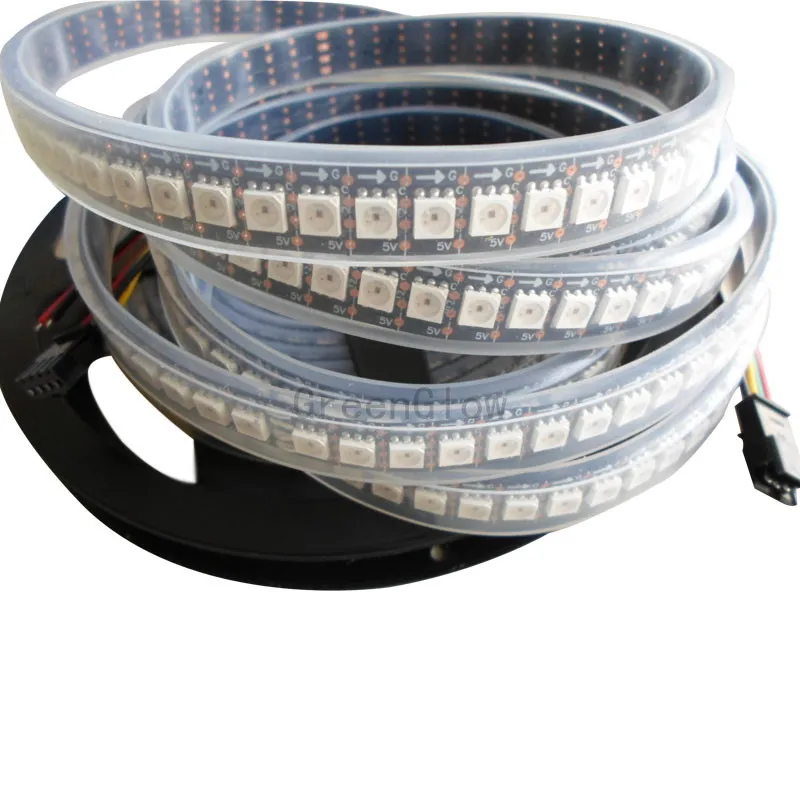 5mX новейший 5В вход 5050SMD SK9822 IC драйвер внутри RGB полноцветная цифросветодиодный