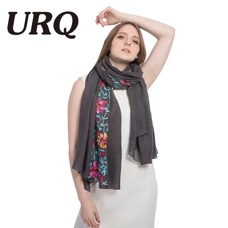 

90*180 long big size embroidered hijab scarves floral viscose shawl ethnic japanese Bandana for Ladies women high quality 551