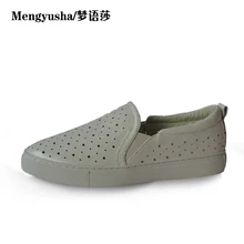 Mengyusha2018 Новая Летняя женская обувь из натуральной кожи на плоской подошве женские повседневные лоферы на плоской подошве кожаные черные туфли на плоской подошве
