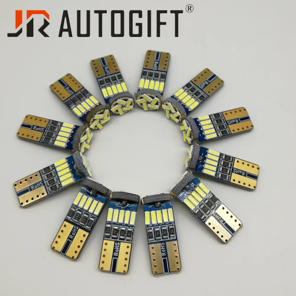 300x T10 W5W 194 Светодиодный лампочки Canbus 4014 SMD 15 Светодиодный лампа Светодиодная подсветка Автомобильный клиновидный внутренний свет купола Карта багажная лампа 12/24V