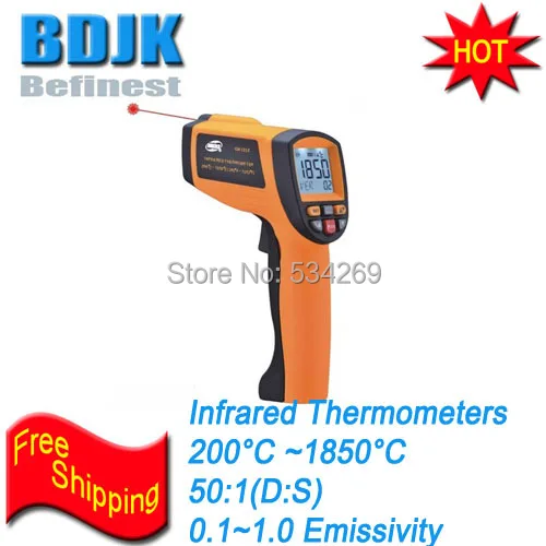 

Professional Portable Infrared Thermometer 200~1850 Temperature Instruments