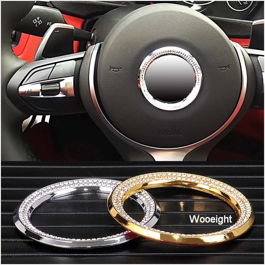 Car Styling Steering Wheel Logo Modification Stickers Ring Synthetic Diamond Decoration Trim For Bmw 3 5 Series X1 X3 X5 X6 Interior Mouldings Aliexpress