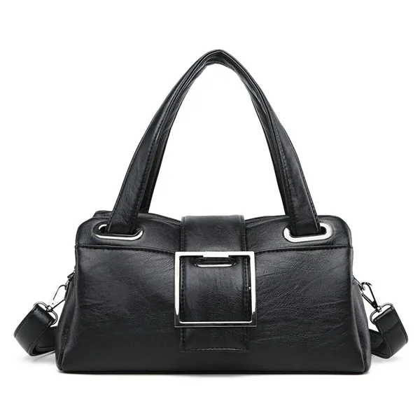 Модные сумки через плечо для Для женщин высокое качество 3 Слои сумка Сумки из искусственной кожи Для женщин Курьерские Сумки Sac A Main - Цвет: Black