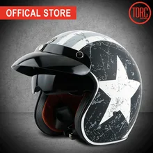 TORC T57 винтажный шлем moto rcycle с открытым лицом 3/4 шлем с внутренним козырьком moto cross jet Ретро capacete мотоциклетный шлем ECE