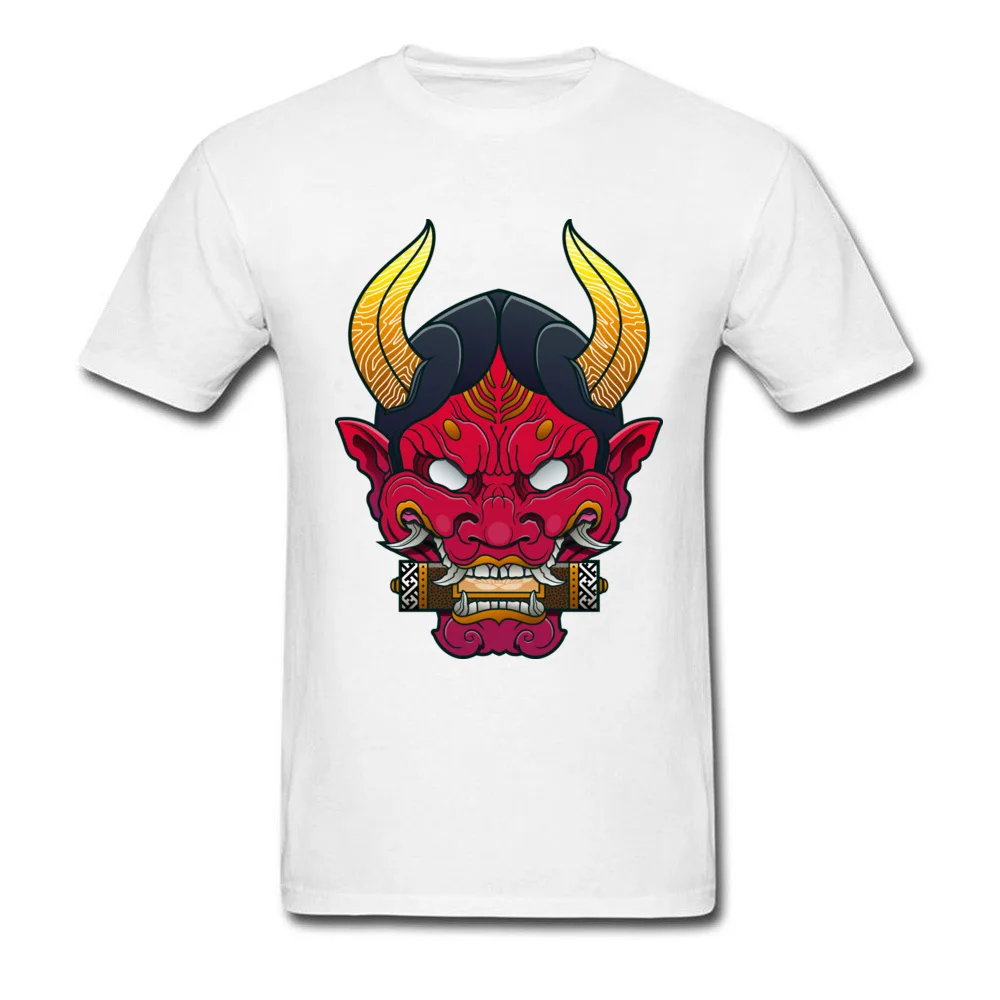 

Classical Hannya Mask T Shirt Summer Mens Short Sleeve Pure Cotton Tee Shirts 2018 Create Design Red Monster Tshirt Sweater