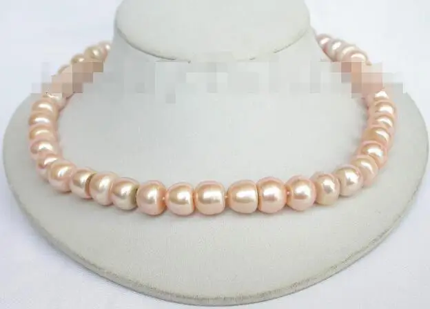 

FREE SHIPPING HOT sell new Style >>>>> Genuine 13mm 17" Natural pink freshwater pearl necklace j7053