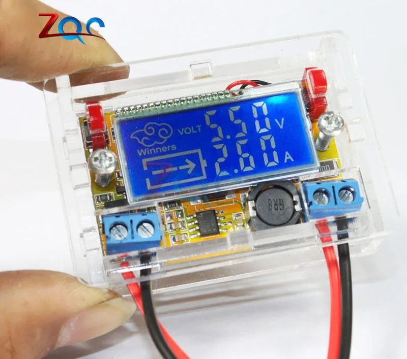 

DC-DC 5-23V To 0-16.5V 3A Adjustable Step-down Power Supply Module Voltage Current LCD Display Step Down Buck Regulator + Case