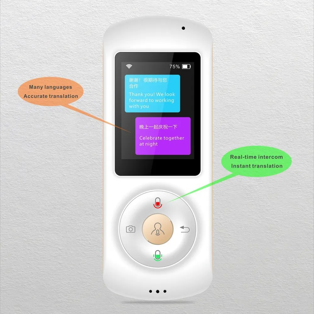 

Mini Wifi Instant Voice Smart Translator Real Time Interpreter 28 Language Learning Machine For Business Meeting