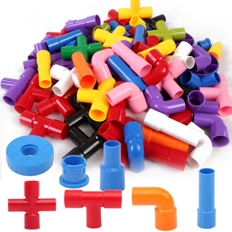 ChildrenJoining together  large particles of water pipe blocks of toys Early education toys many graphics colorful toys T230