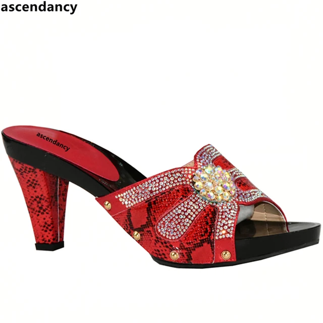 red sandals for wedding