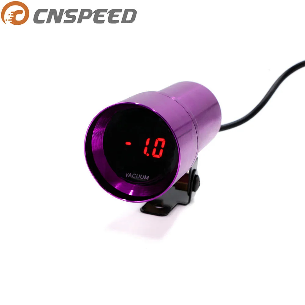 

CNSPEED 37mm 12V Digital Car Auto Vacuum Gauge -1~0Bar Red LED Display Mini Smoke Lens Meter Universal With Sensor YC100151-PL