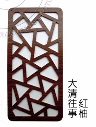 Модный подвесной экран с деревянной перегородкой для спальни, настенный столб для входа в гостиную, украшение для дома,, 6 шт./партия, 19*39 см - Цвет: Темно-серый