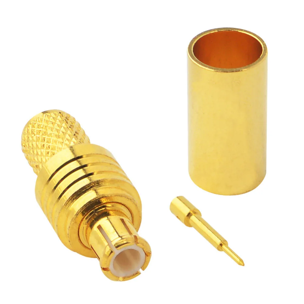 

MCX Crimp Plug RF coaxial connector for LMR195 RG58 RG142