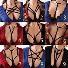 Women Body Harness Belt Black Sexy Fashion Harness Cage Bra Lingerie Halloween Pastel Gothic Bondage Harness Exotic Bra