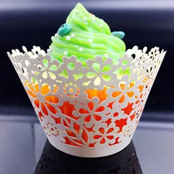 

Wholesale 3000pcs/lot creative laser cut hollow cakecup paper cake cup cake wrapper mould for wedding party cake decoration