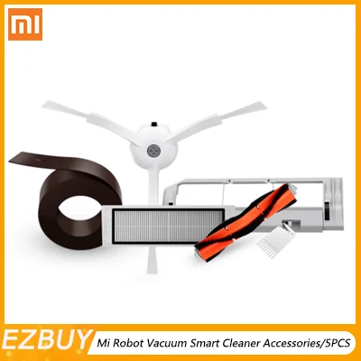 

Economic Set of 5PCS Xiaomi Mi Robot Vacuum Smart Cleaner Accessories Invisible Wall Side Brushes Filter Rolling Brush and Cover