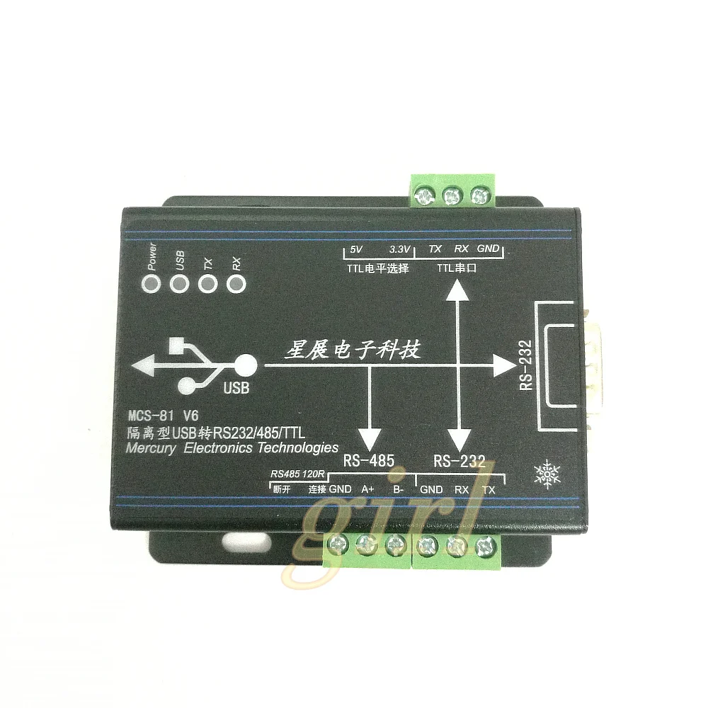 Isolado Usb para Ttl Rs232 Rs485 Magneticamente Isolado da Porta Serial de Alta Velocidade Industrial Isolamento Fotoelétrico