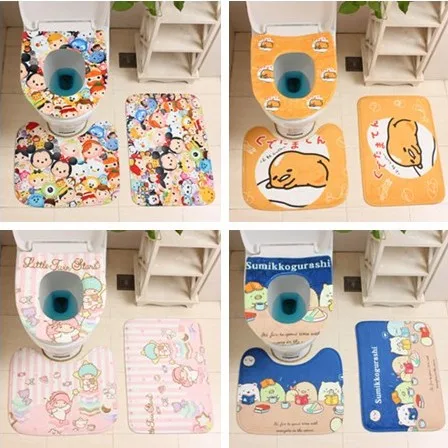 

IVYYE 1PCS Sumikko gurashi gudetama Hot Anime Toilet Seat Cover Cartoon Portable Mat Bathroom Accessories Cushion New