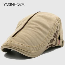 Повседневный берет, хлопковая кепка, берет с козырьком, шапка для мужчин, весна-осень, британский стиль, Ретро стиль, для мужчин и женщин, плоская кепка, унисекс, шапка для папы, WH340