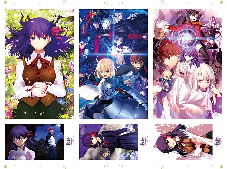 180 шт./компл. для костюмированной вечеринки по японскому аниме Fate/stay Night Бумага Почтовые открытки/поздравительная открытка оповещения о сообщениях(в том числе карты платье, платье на день рождения с буквенным принтом конверт подарочная карта