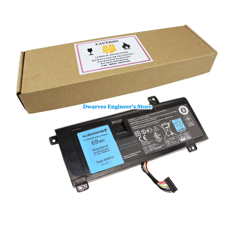 Подлинная 69WH G05YJ батарея для Dell Alienware 14 A14 M14X R3 R4 Y3PN0 8X70T 14D 1528 ALW14D 5528 1528|Аккумуляторы