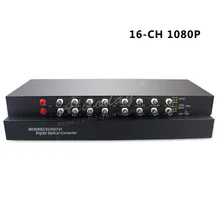 16-CH 1080 P AHD CVI TVI коаксиальный волоконно-оптический преобразователь видео волоконно-оптический передатчик одномодовый одиночное волокно 20 км