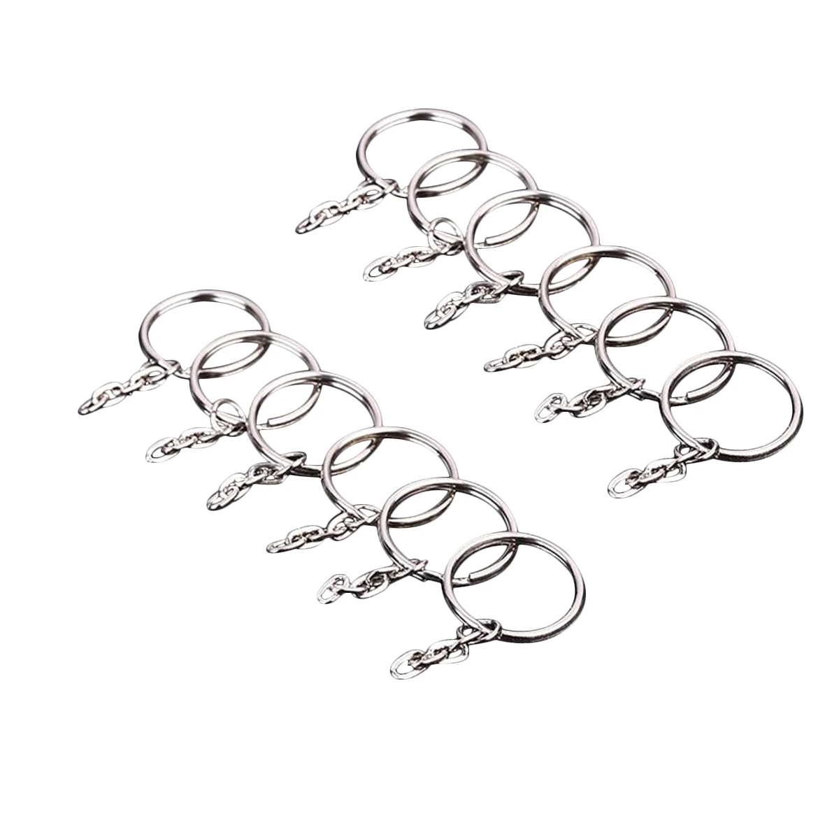 

120 Pcs Keychains Twisted Round Split Metal Durable Connecter Keychain Key Ring Hanging Holder for Parents Gifts Friends