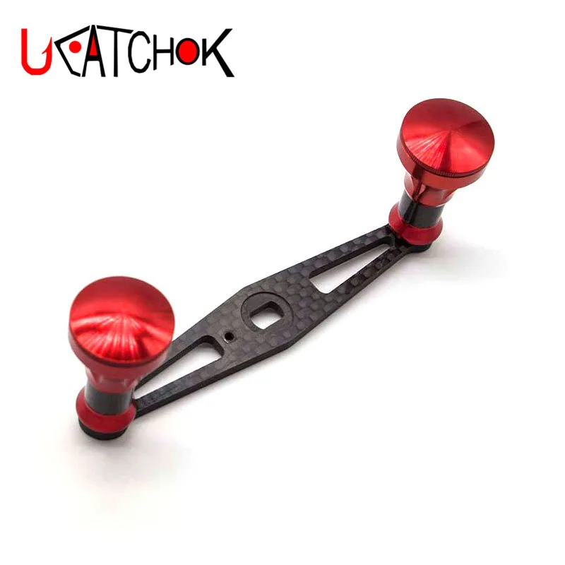 

Carbon fiber modified crank rocker baitcasting and drum reel Fishing Raft DIY modified carbon handle